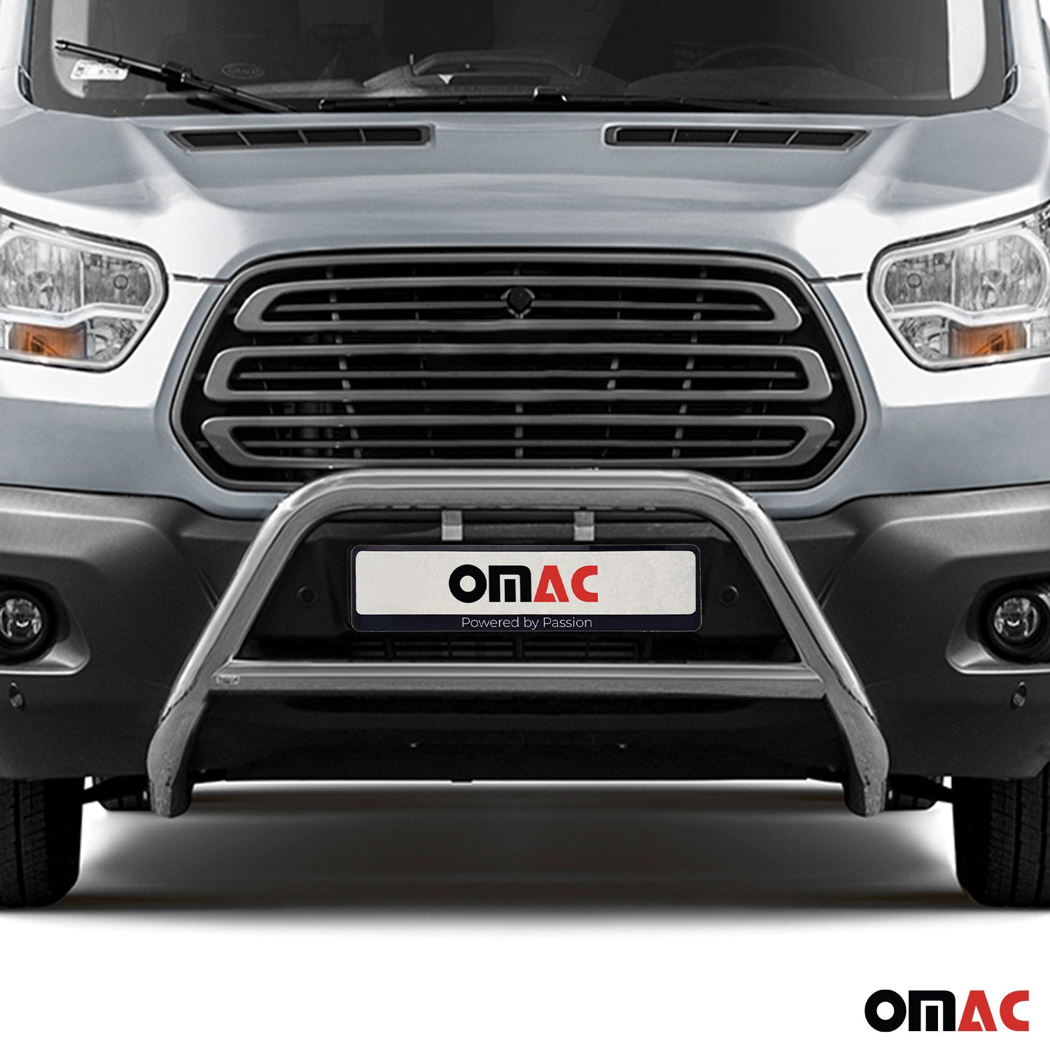 Frontbügel Frontschutzbügel für Ford Transit 2015-2019 mit ABE Stahl Silber