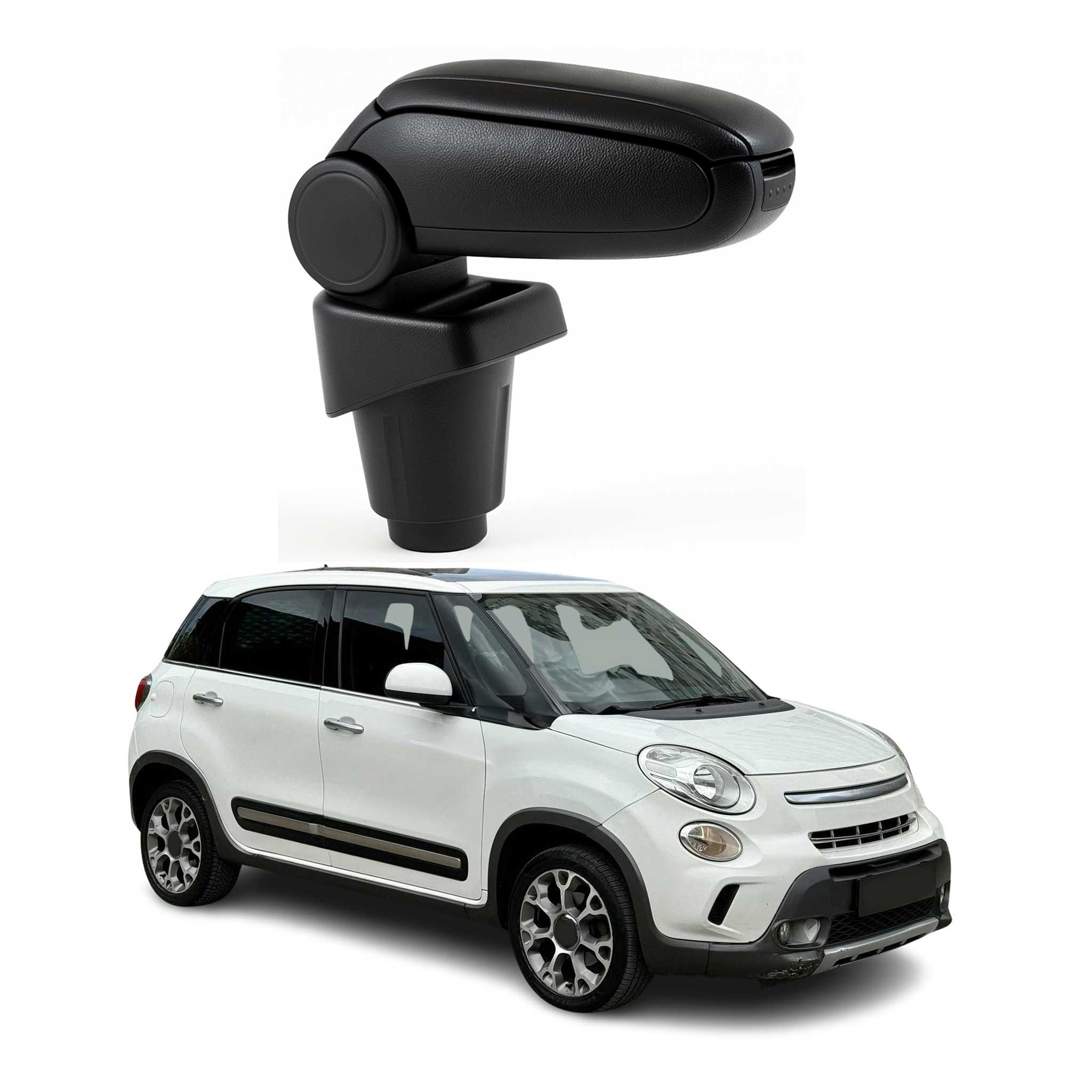 Mittelarmlehne Armlehne Mittelkonsole für Fiat 500L 2013-2017 PU-Leder Schwarz