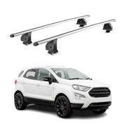 Alu Dachträger für Ford Ecosport (Ohne Dachreling) 2014-2023 TÜV T-Nut 2x Silber