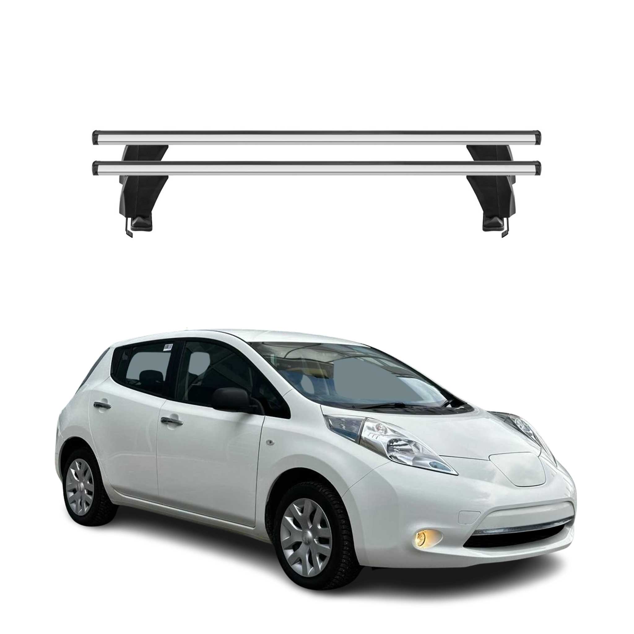 Menabo Dachträger Grundtäger für Nissan Leaf 2010-2017 50kg Alu Silber 2 tlg
