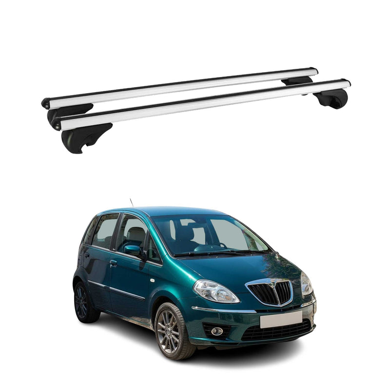 Dachträger Grundtäger für Lancia Musa 2007-2012 75kg Aluminium Silber 2 tlg