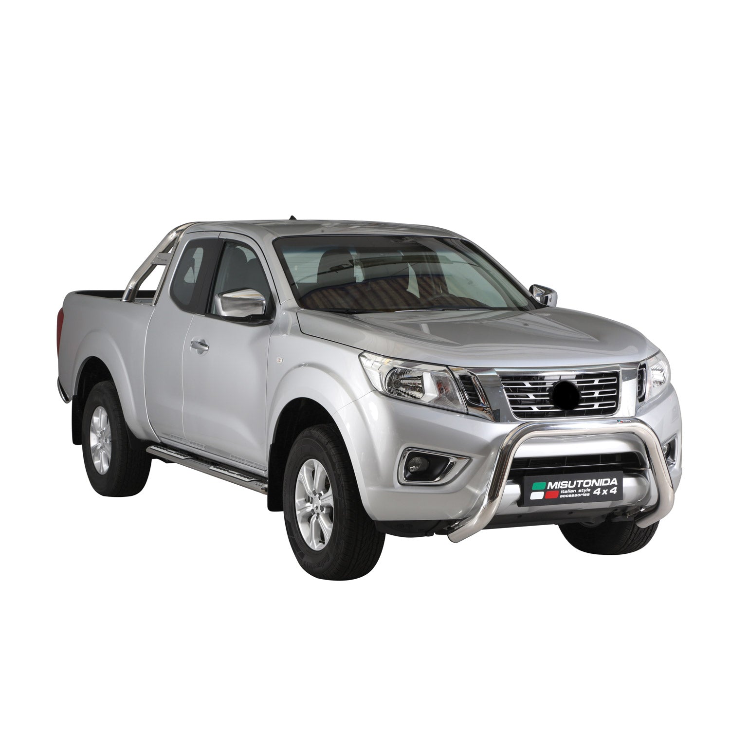 Stahl Schwellerrohre Trittbretter für Nissan NP300 Navara King Cab 2015-2023