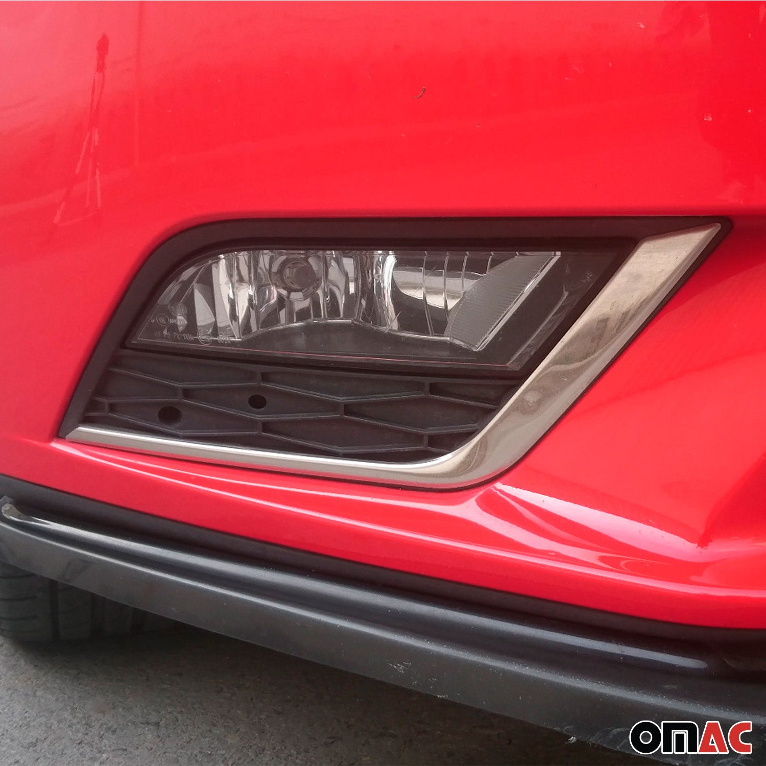 Nebelscheinwerfer Rahmen Umrandung für Seat Leon 2012-2017 Edelstahl Chrom 2tlg