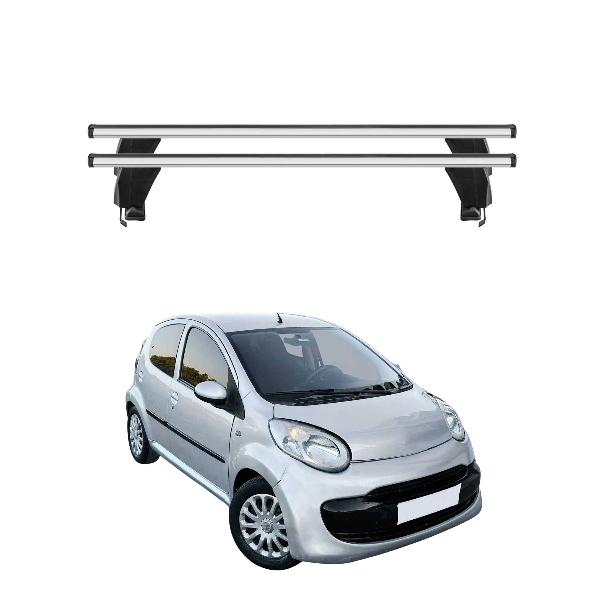 Menabo Dachträger Grundtäger für Citroen C1 2005-2022 50kg Alu Silber 2 tlg