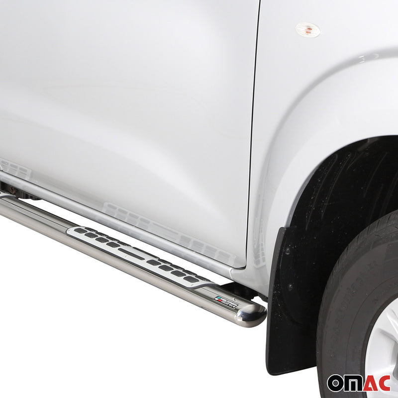 Stahl Schwellerrohre Trittbretter für Nissan NP300 Navara King Cab 2016-2025