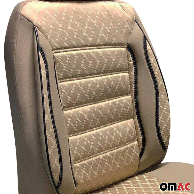 Sitzbezüge Schonbezüge Sitzschoner für Renault Trafic 2001-2014 Beige 2+1 Vorne