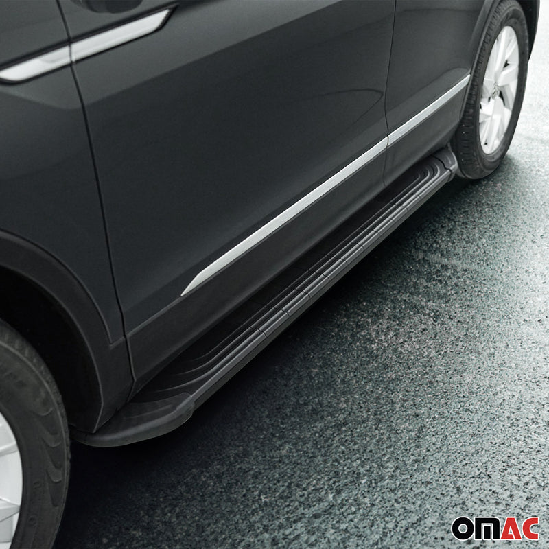 Trittbretter Seitenschweller für Audi Q5 8RB 2008-2017 Aluminium Schwarz 2tlg