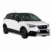 Edelstahl Seitenschweller Schwellerrohre für Opel Crossland X 2017-2024 Silber