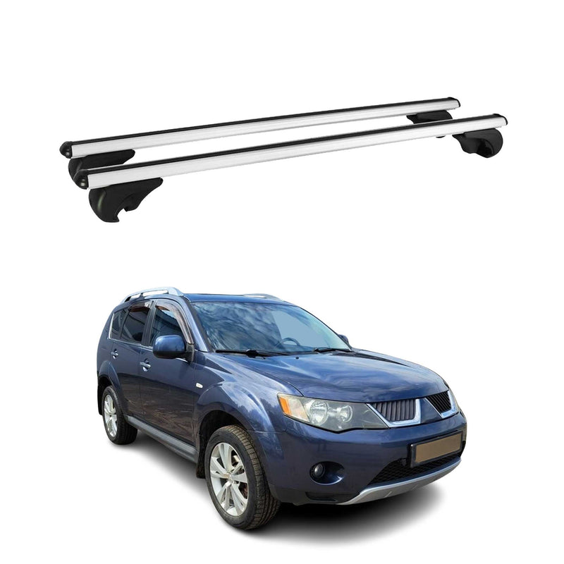 Dachträger Grundtäger für Mitsubishi Outlander 2006-2012 75kg Alu Silber 2 tlg