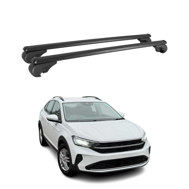 Dachträger für VW Taigo 2020-2025 Gepäckträger Grundträger Aluminium Schwarz 2x