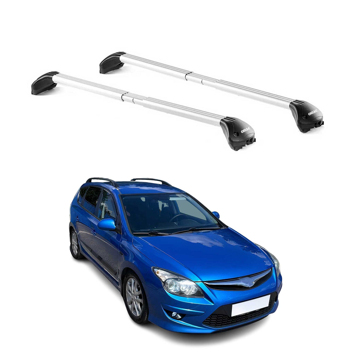 Dachträger Grundtäger für Hyundai i30 Kombi 2007-2012 5 tür 100kg Alu Silber ABE