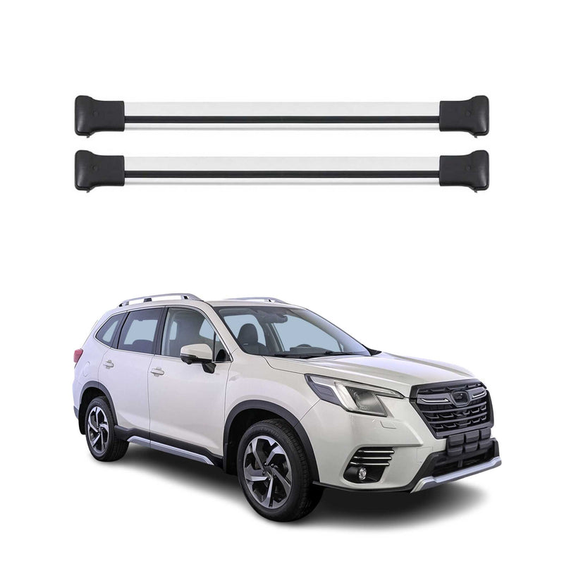 Dachträger Grundtäger für Subaru Forester mk5 2018-2025 75kg Alu Silber 2 tlg