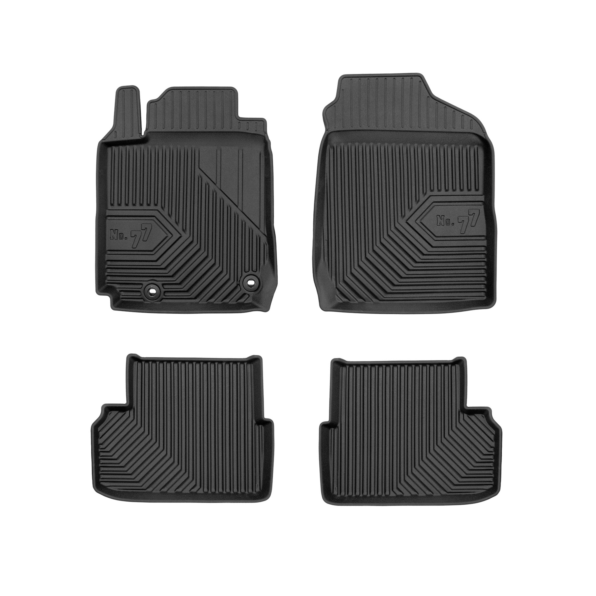 Fußmatten Gummimatten No.77 für Toyota Celica VII 1999-2005 TPE Schwarz 4 tlg