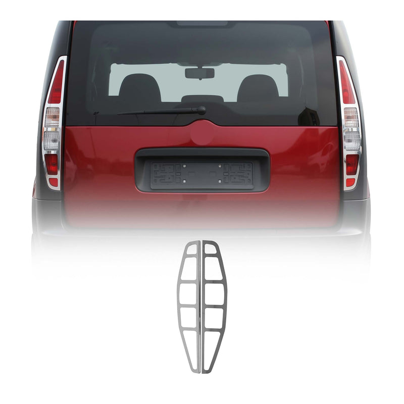 Rücklicht Leisten Heckleuchte für Fiat Doblo 2000-2006 Edelstahl Silber 2tlg