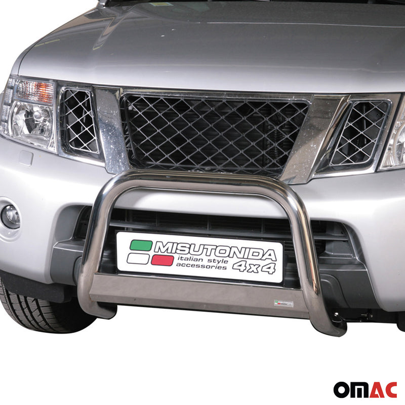 Frontbügel Frontschutzbügel für Nissan Navara 2010-2014 ø63mm Stahl Silber