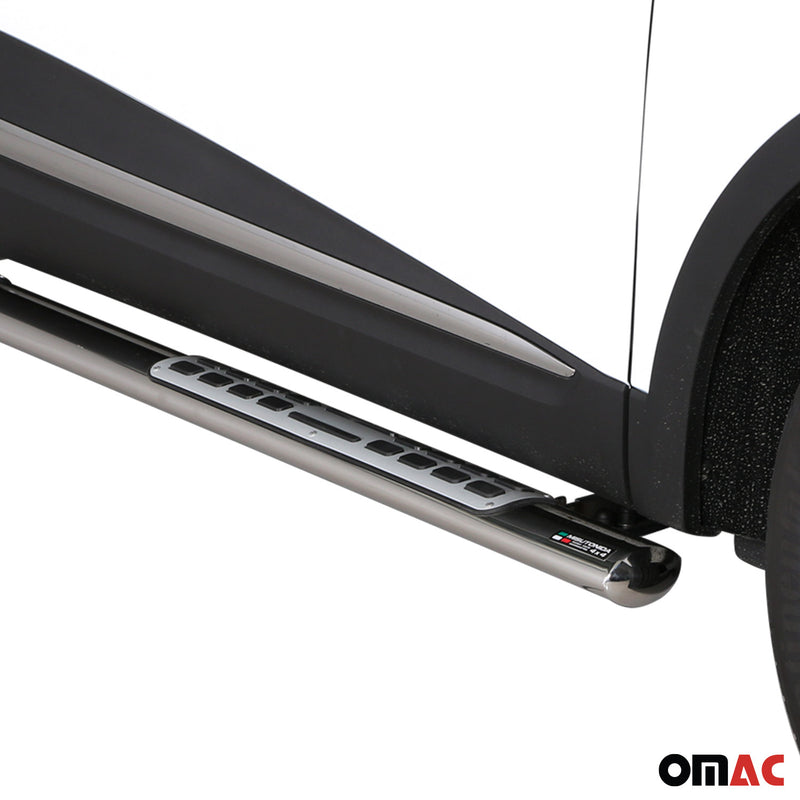 Edelstahl Seitenschweller Schwellerrohre für Renault Kadjar 2015-2018 Silber