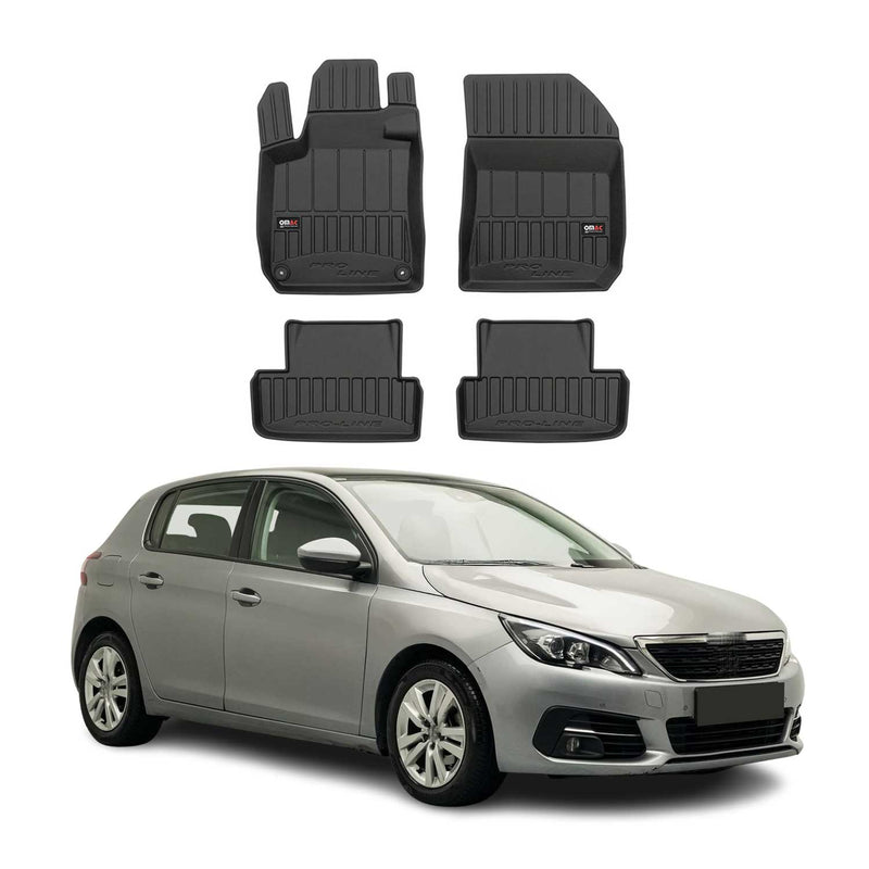 OMAC Gummi Fußmatten für Peugeot 308 2 2013-2021 Schrägheck Premium TPE 4x