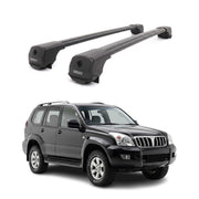 Dachträger für Toyota Land Cruiser Prado J120 2002-2009 Aluminium Schwarz 2tlg
