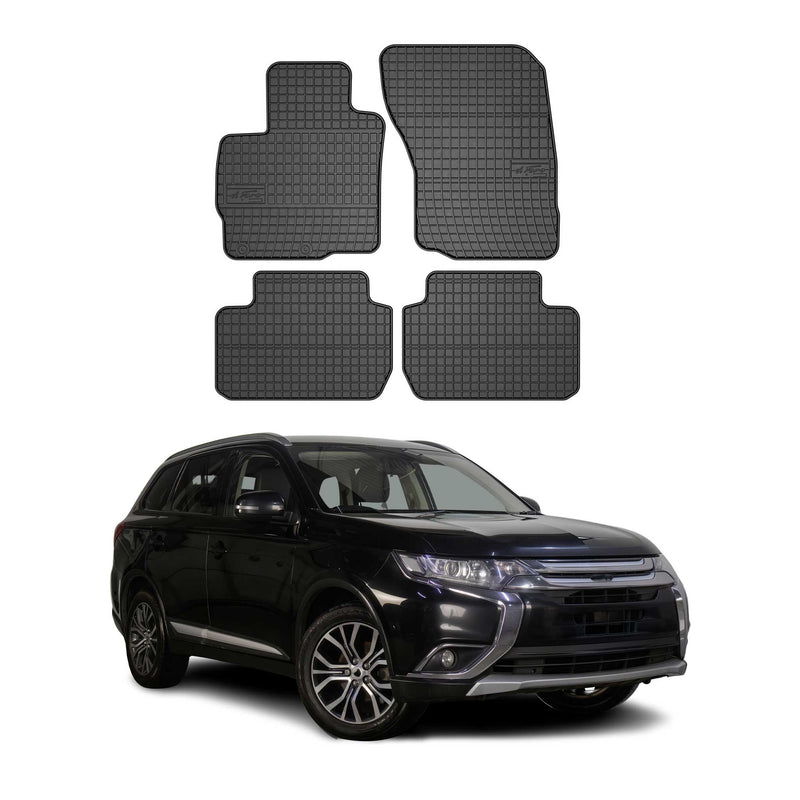 OMAC Gummi Fußmatten für Mitsubishi Outlander 2014-2020 Automatten Schwarz 4x