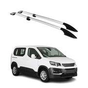 Dachreling Dachgepäckträger für Peugeot Rifter 2018-2026 Kurzer Alu Grau