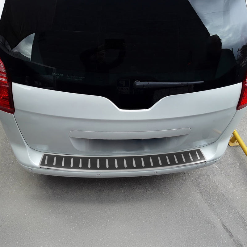Ladekantenschutz Stoßstange für Peugeot 5008 2017-2025 Chrom Kohlefaserfolien