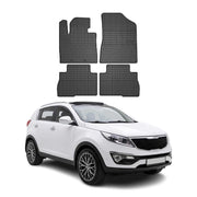 OMAC Gummi Fußmatten für Kia Sorento Lift 2012-2014 Automatten Gummi Schwarz 4x