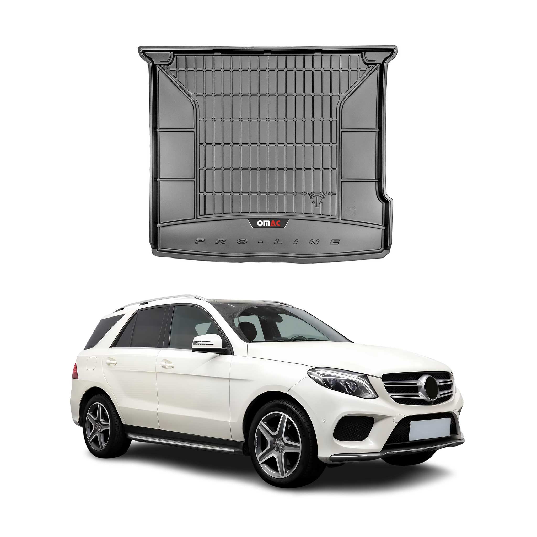 OMAC Gummi Kofferraumwanne für Mercedes GLE 2015-2018 TPE Laderaumwanne Schwarz