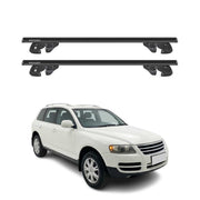 Dachträger Grundtäger für VW Touareg I 2002-2006 Pre-FL Alu 90kg TÜV Schwarz 2x