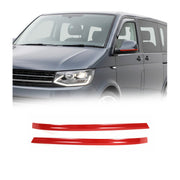 Spiegelkappen Leiste für VW Amarok 2010-2021 Edelstahl Rot 2tlg