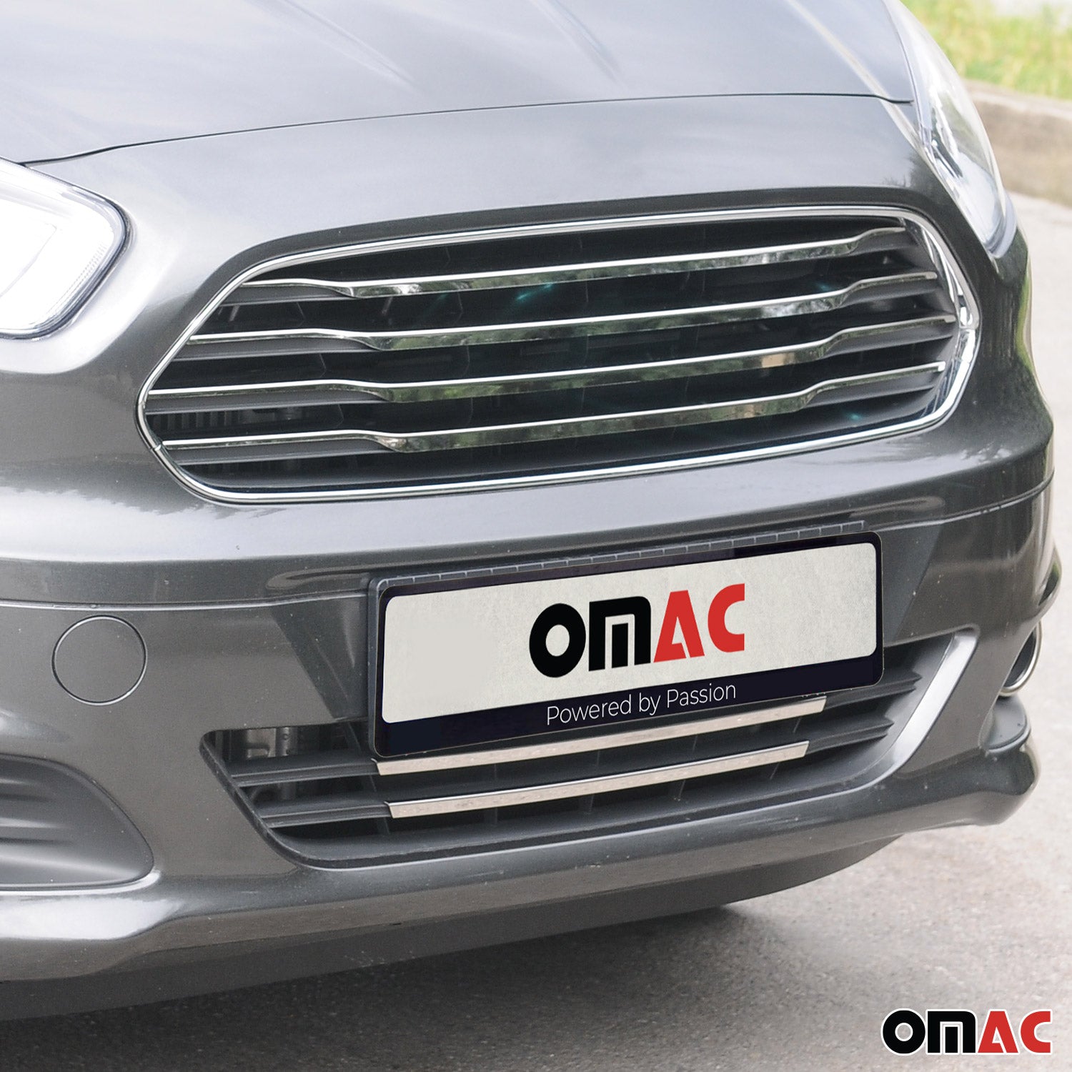 Kühlergrill Leisten Grillleisten für Ford Transit Courier 2014-2018 Chrom 2x
