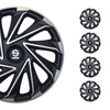 Hubcaps Wheel Trims Sparco Varese 16" Inch Cover Set Silver Black 4x