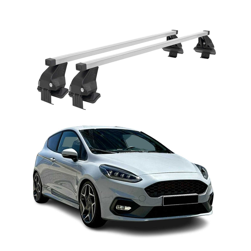 Menabo Dachträger Grundtäger für Ford Fiesta ST-Line 2017-2024 50kg Stahl Silber