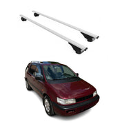 Dachträger Grundtäger für Mitsubishi Space Wagon 1997-2004 75kg Metall Silber 2x
