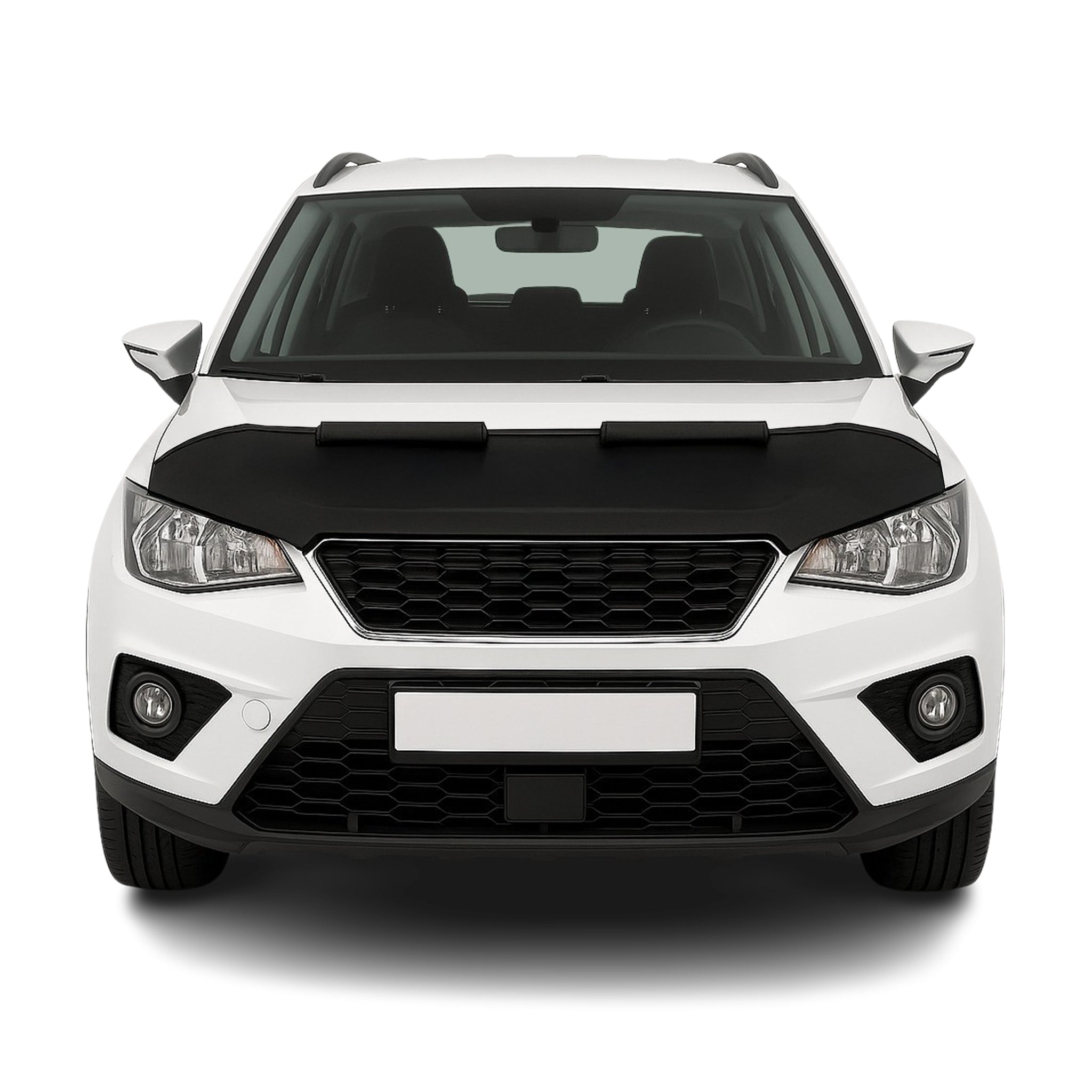 Haubenbra Steinschlagschutz Bonnet Bra für Seat Arona 2017-2026 Schwarz Halb