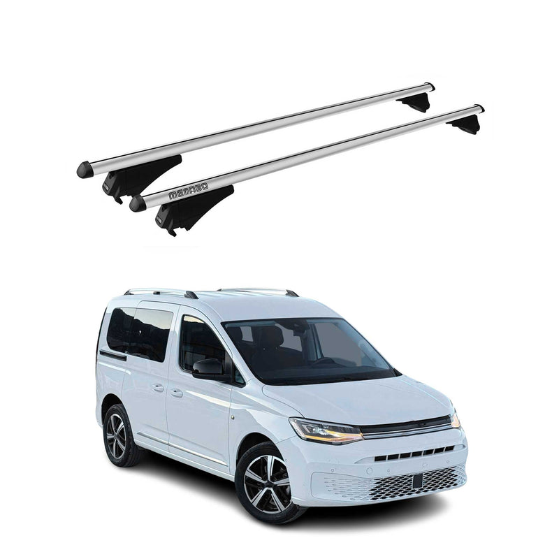 Menabo Dachträger Grundtäger für VW Caddy 2020-2025 75kg Aluminium Silber 2 tlg