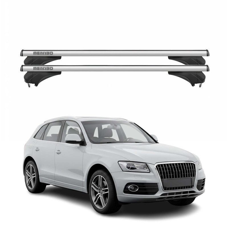 Menabo Dachträger Grundtäger für Audi Q5 8R 2008-2016 Aluminium Silber 2 tlg