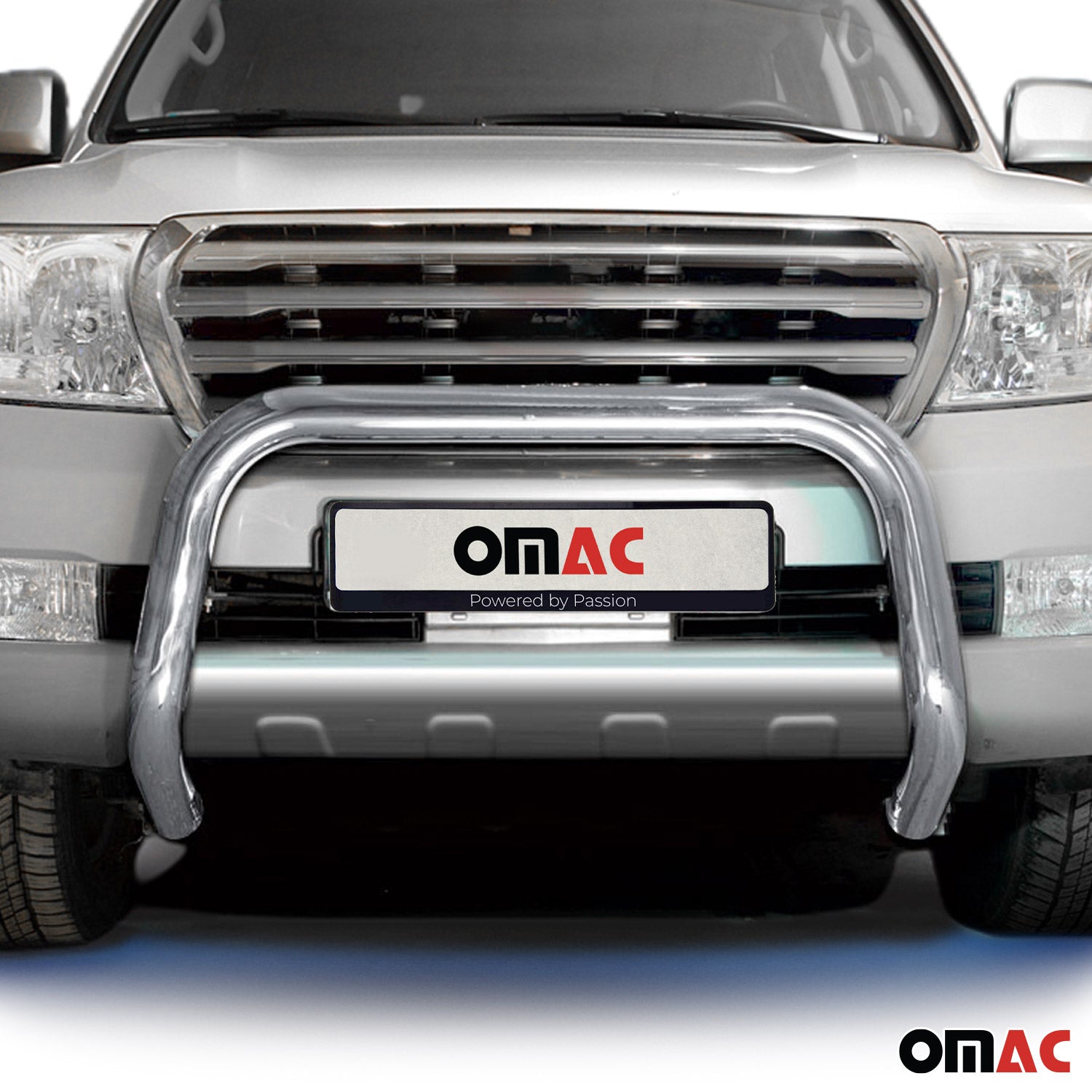 Stahl Frontbügel Frontschutzbügel für Toyota Land Cruiser V8 2007-12 ABE Silber