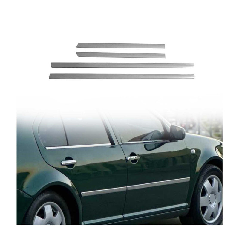 Seitentürleiste Türschutzleiste für VW Bora Limo Variant 1998-2005 Edelstahl 4x