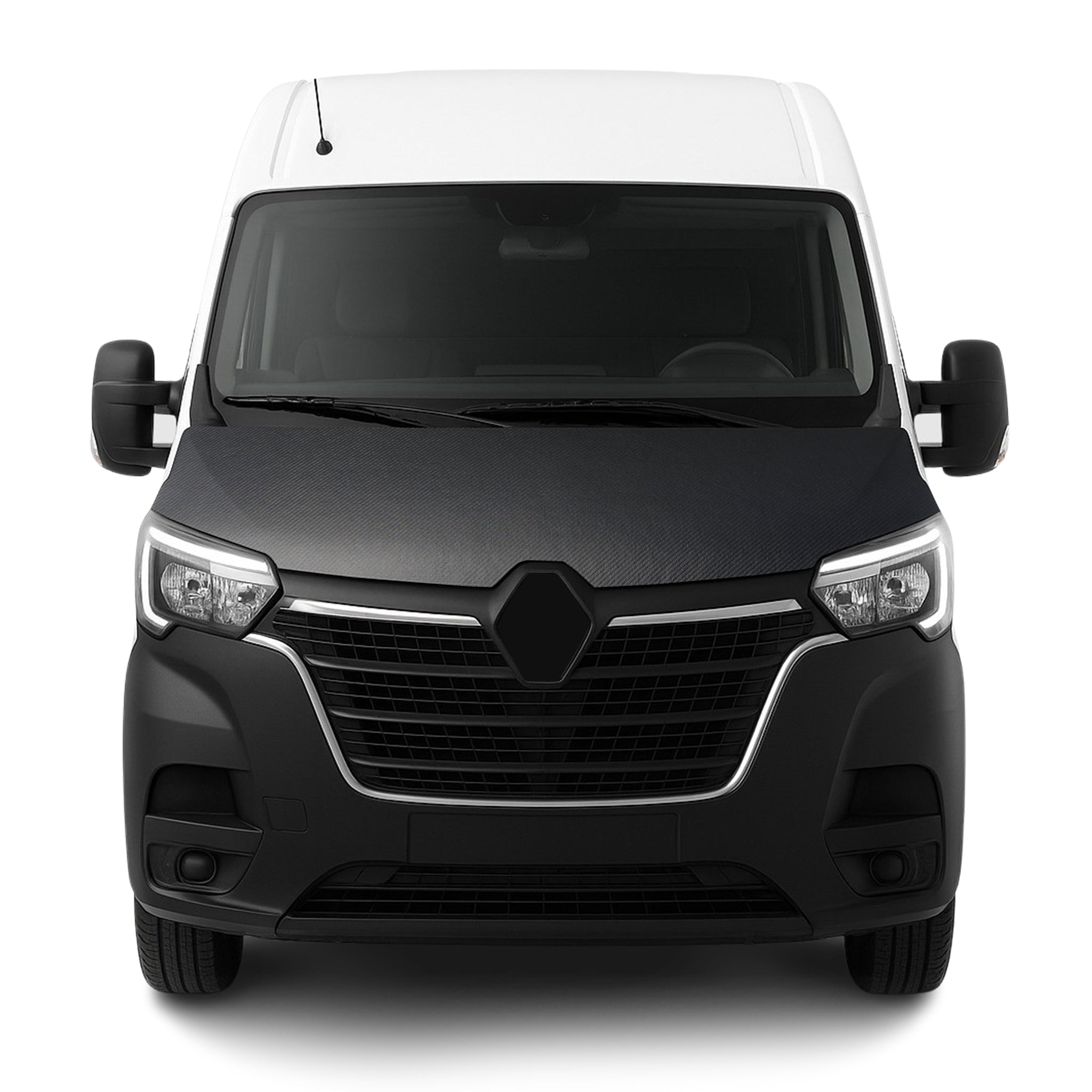Haubenbra Bonnet Bra Steinschlagschutz für Renault Master 2019-2023 Carbon Optik