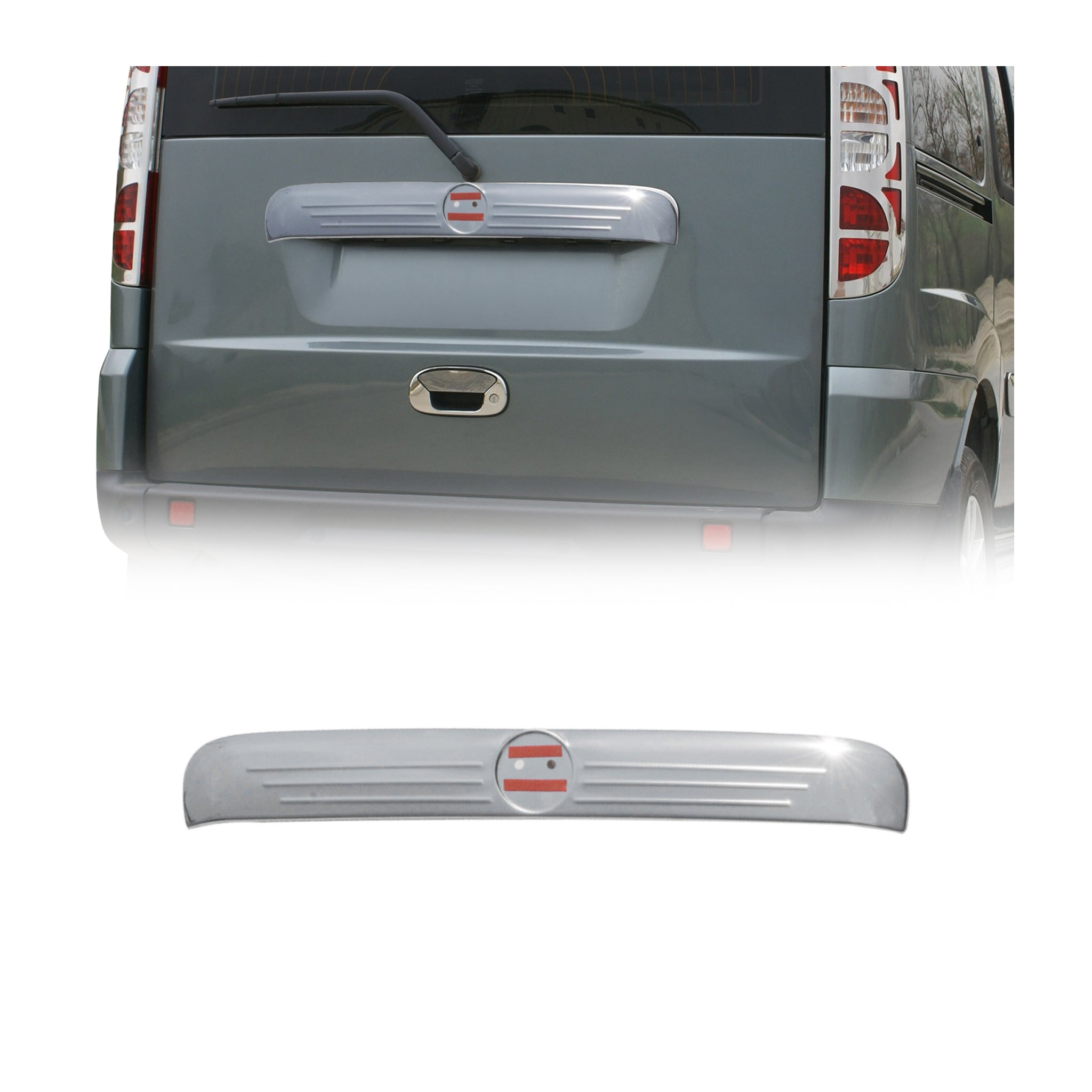 Kofferraumleiste Heckklappe Leiste für Fiat Doblo 2006-2010 Edelstahl Chrom