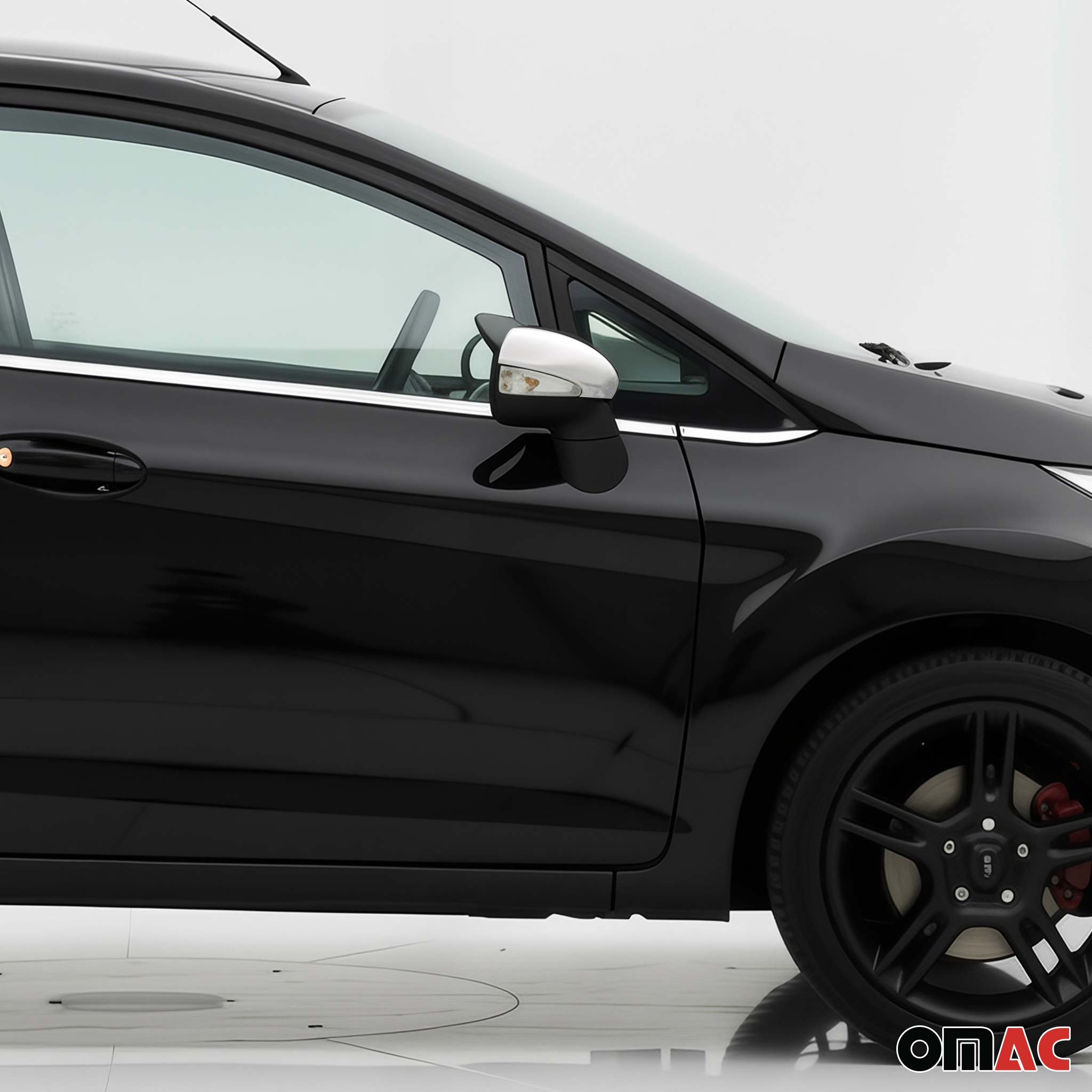 Spiegelkappen für Ford Fiesta / B-Max 2008-2017 Satin Chrom ABS 2x