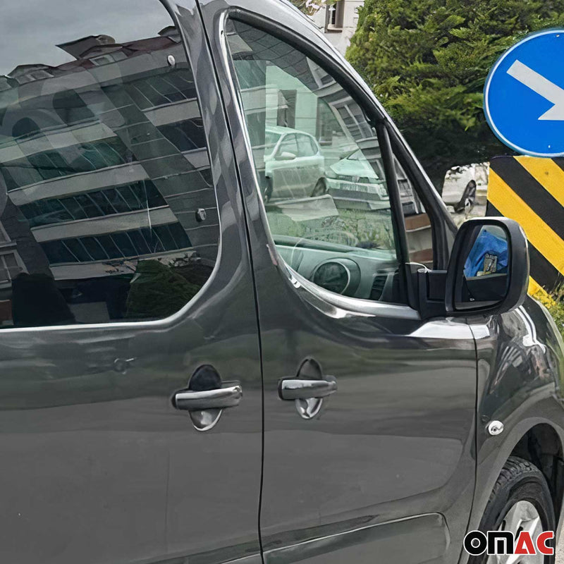 Fensterleisten Zierleisten für Peugeot Partner Citroen Berlingo 2008-2018 Chrom