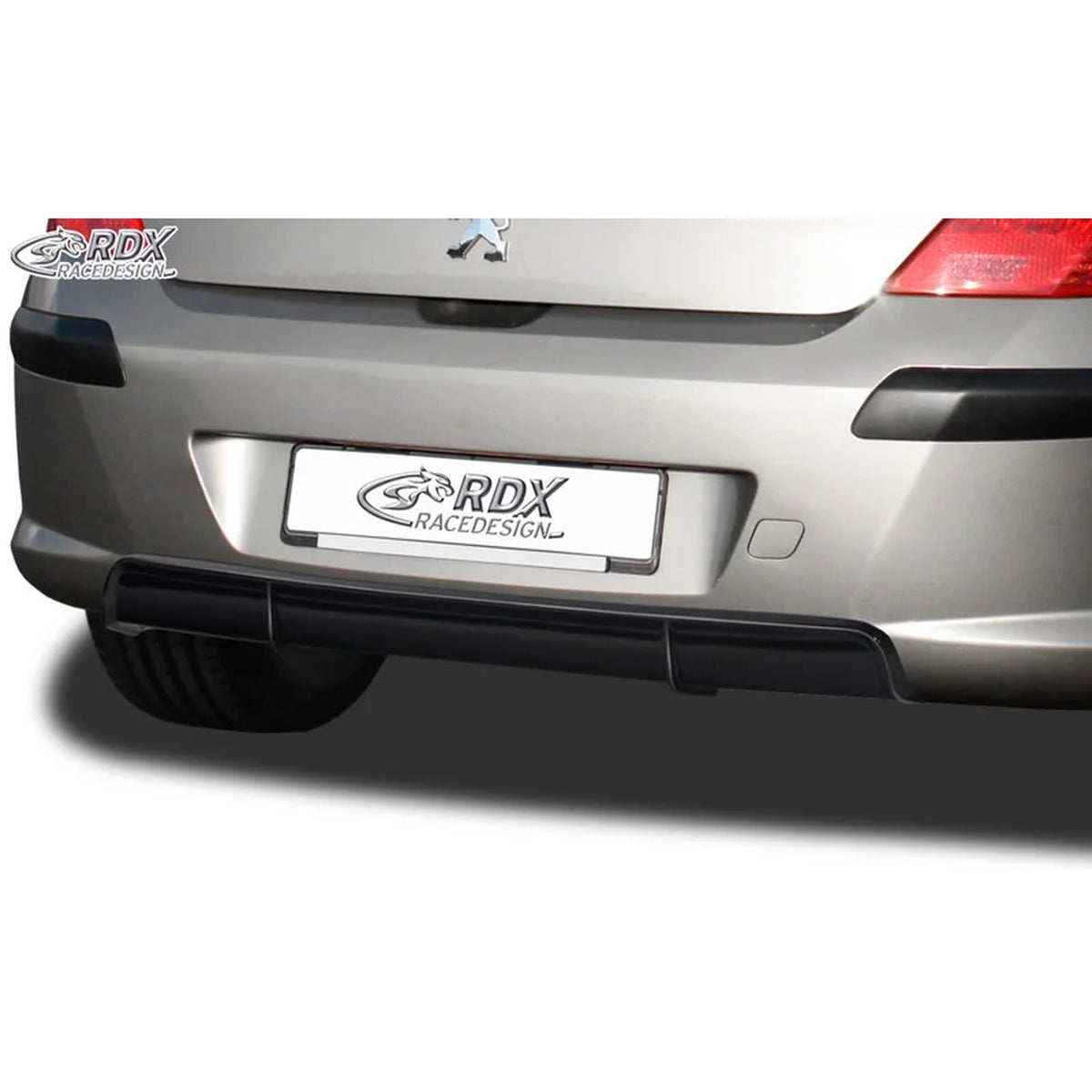 RDX Heckschürzenansatz Diffuser für Peugeot 308 HB 2007-2013 ABS Schwarz TÜV