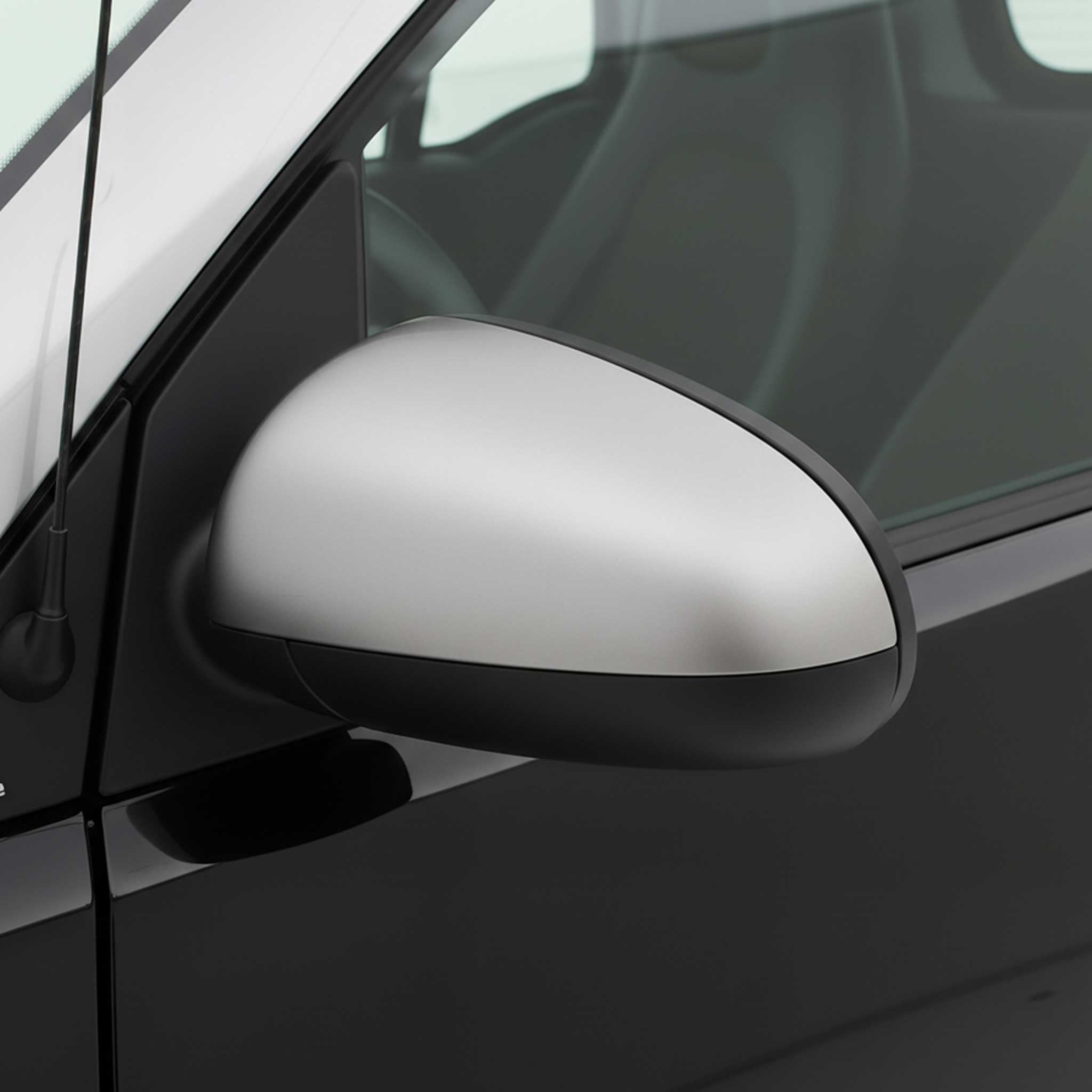 Spiegelkappen Spiegelabdeckung für Smart 451 2007-2015 Edelstahl Matt 2tlg