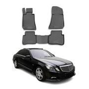 OMAC Gummimatten Fußmatten für Mercedes E Klasse W212 2010-2016 TPE Schwarz 4tlg