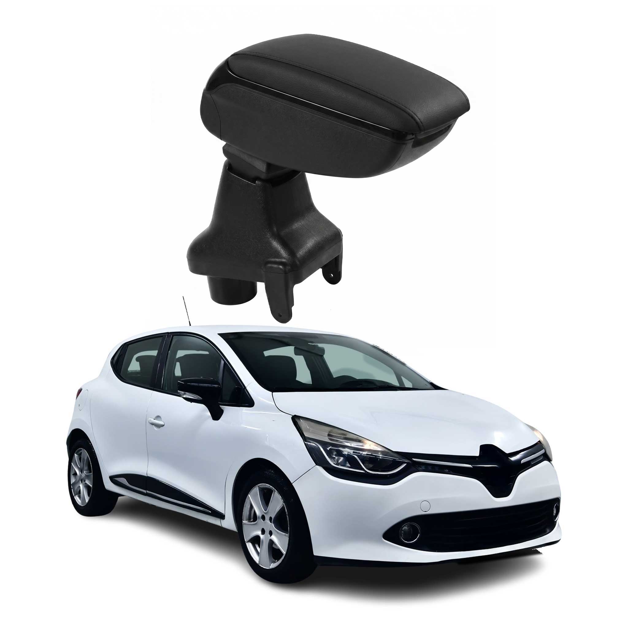 Armlehne Mittelarmlehne für Renault Clio 2012-2019 PU-Leder ABS Schwarz