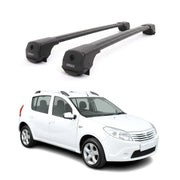 Dachträger Grundträger für Dacia Sandero Stepway 2007-2012 Aluminium Schwarz 2x