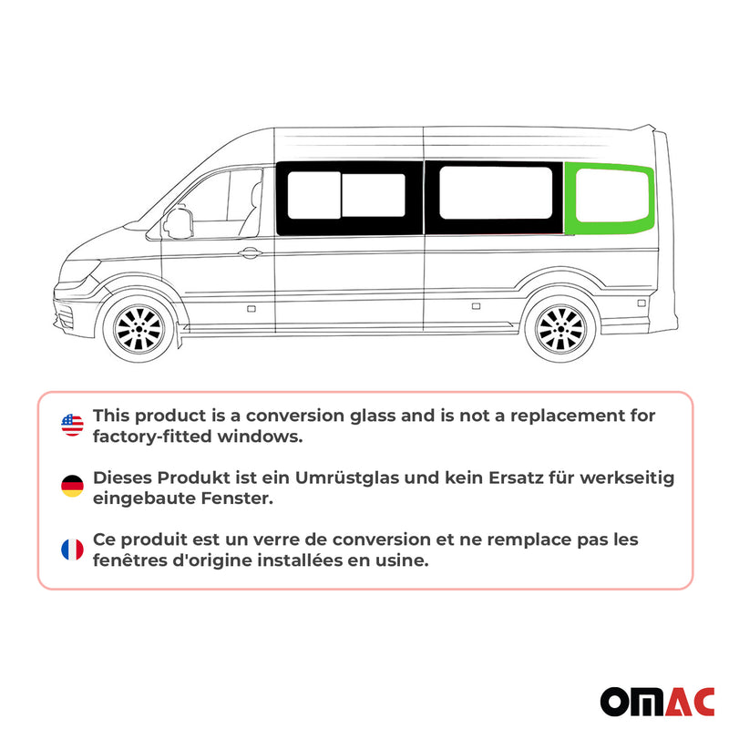 Side window safety glass for VW Crafter 2017-2025 car left L3 black