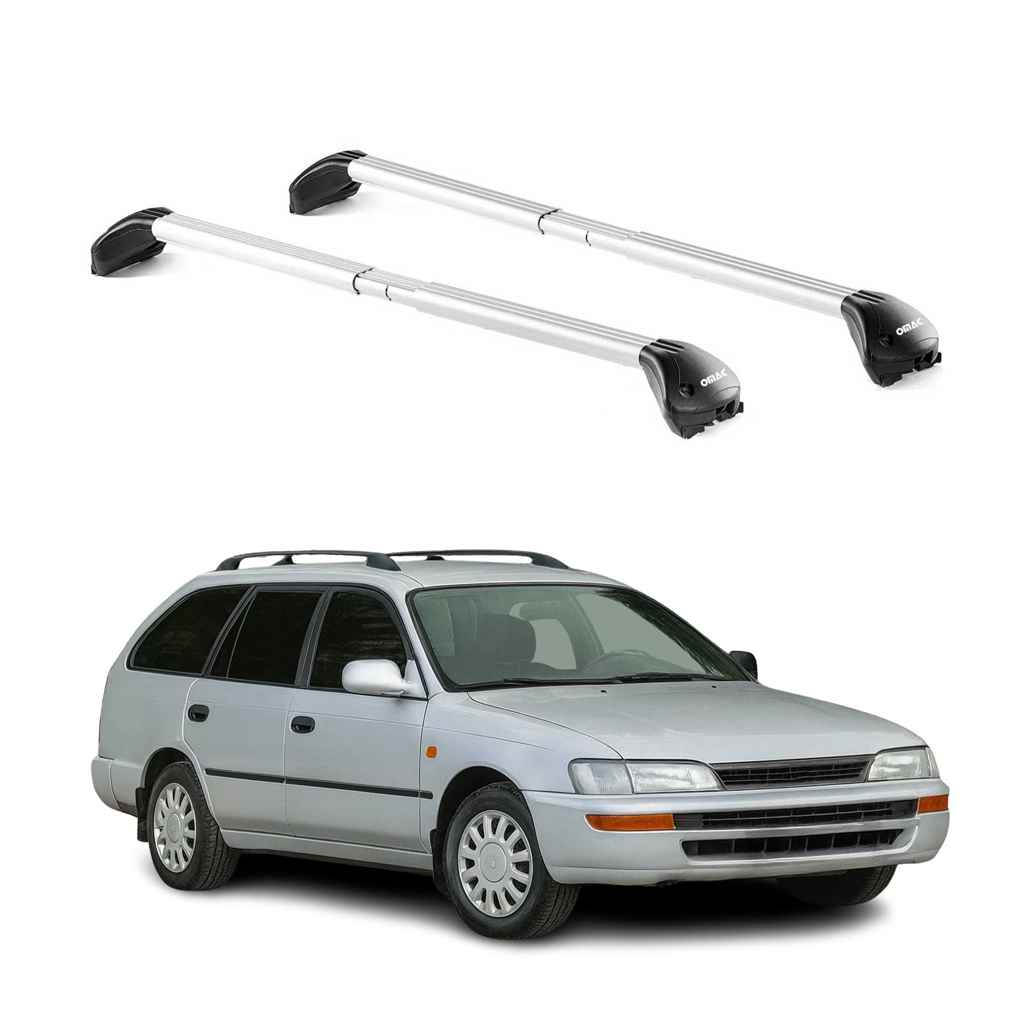 Dachträger für Toyota Corolla Kombi 1992-1997 5 tür 100kg Alu Silber 2x ABE
