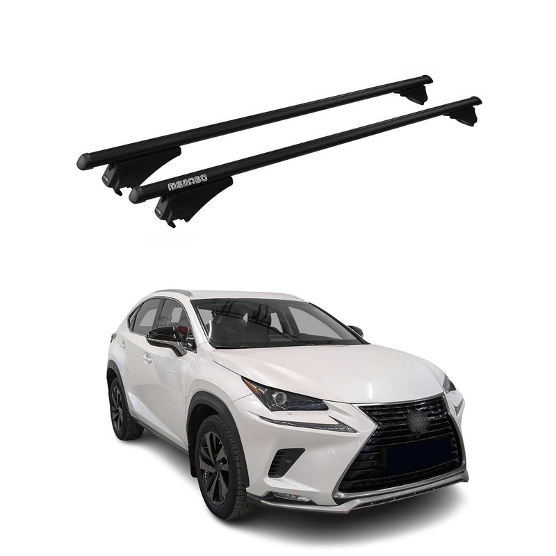 Menabo Dachträger Grundtäger für Lexus NX AZ10 2014-2021 75kg Alu Schwarz 2 tlg